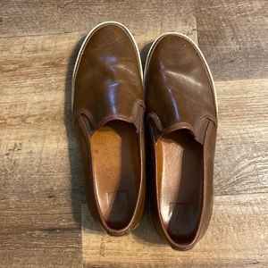FRYE Brown Leather Slip On Sneakers/Shoes